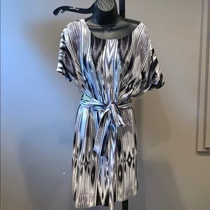 ETCETERA black & white dress; optional tied front